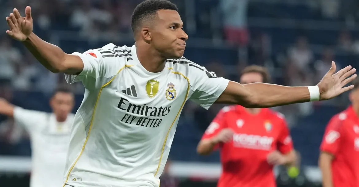 Mbappe Celebrates After Scoring Penalty Against Osasuna