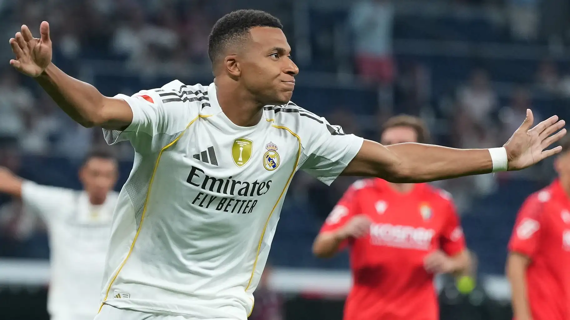 Mbappe Celebrates After Scoring Penalty Against Osasuna