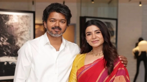 Samamtha Visits Vijay