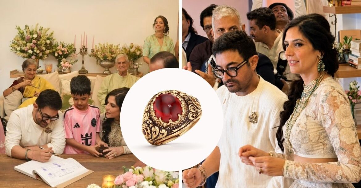 Aamir Khan and Gauri Spratt wedding ring